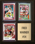 Fred Warner San Francisco 49ers Fan Gift Plaque 8x10 3 Cards Prizm, Donruss, Score 2024 2025 2026