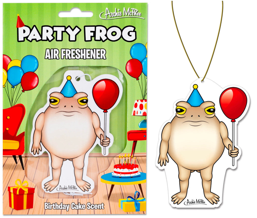 🎉 Party Frog Air Freshener – Your Car’s New BFF! 🐸🎈 Birthday Cake Sent 🍰