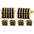 Vittorio Vico Men's Gold Cufflink & Stud Sets in Gift Box