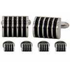 Vittorio Vico Men's Silver Cufflinks & Stud Sets in Gift Box