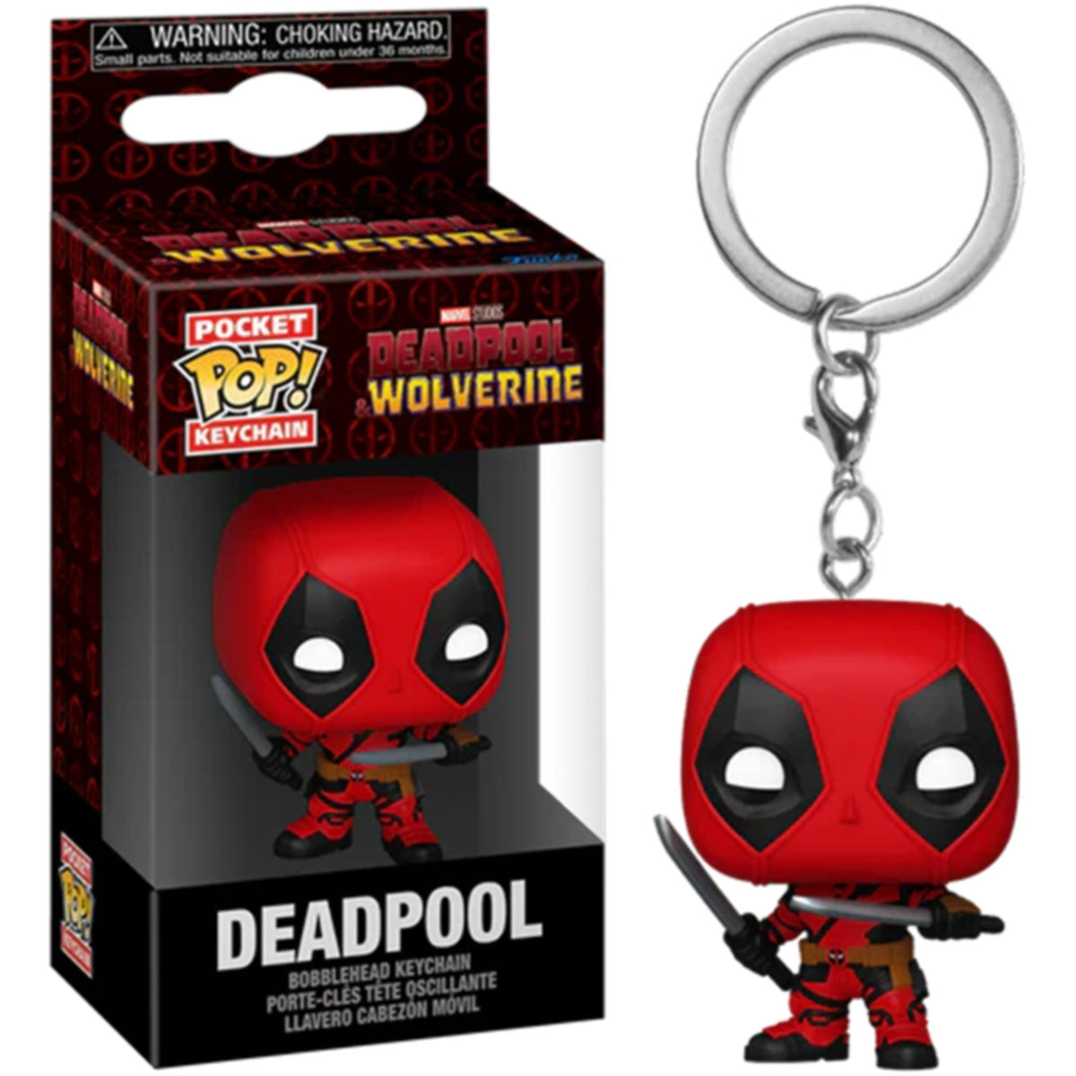 Funko Pop Marvel: Deadpool with Swords 1.5-Inch Vinyl Keychain