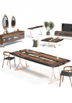 Resin Console Table- Foyer Table- Entryway Table (without mirrors) | Osso Collection
