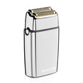 BaBylissPRO FOILFX02 Cordless Silver Metal Double Foil Professional Electric Shaver - FXFS2