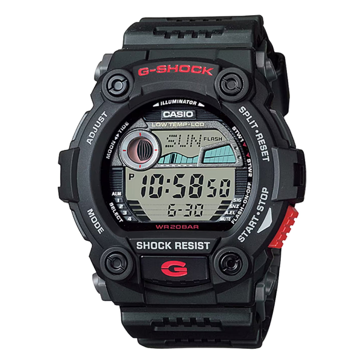 Casio G-SHOCK Men's Black Dial Digital Watch Black Resin Strap - G-7900-1DR