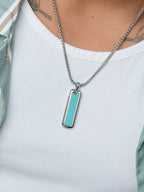 Turquoise Column Pendant Necklace