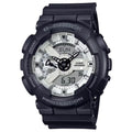 Casio G-SHOCK Men's Black and Silver Dial Analog/Digital Watch Black Resin Strap - GA-110WD-1ADR