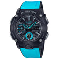 Casio G-SHOCK Men's Black and Blue Accent Dial Analog/Digital Watch Blue Resin Strap - GA-2000-1A2DR