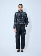 Ganni Women Heavy Denim Belted Jacket