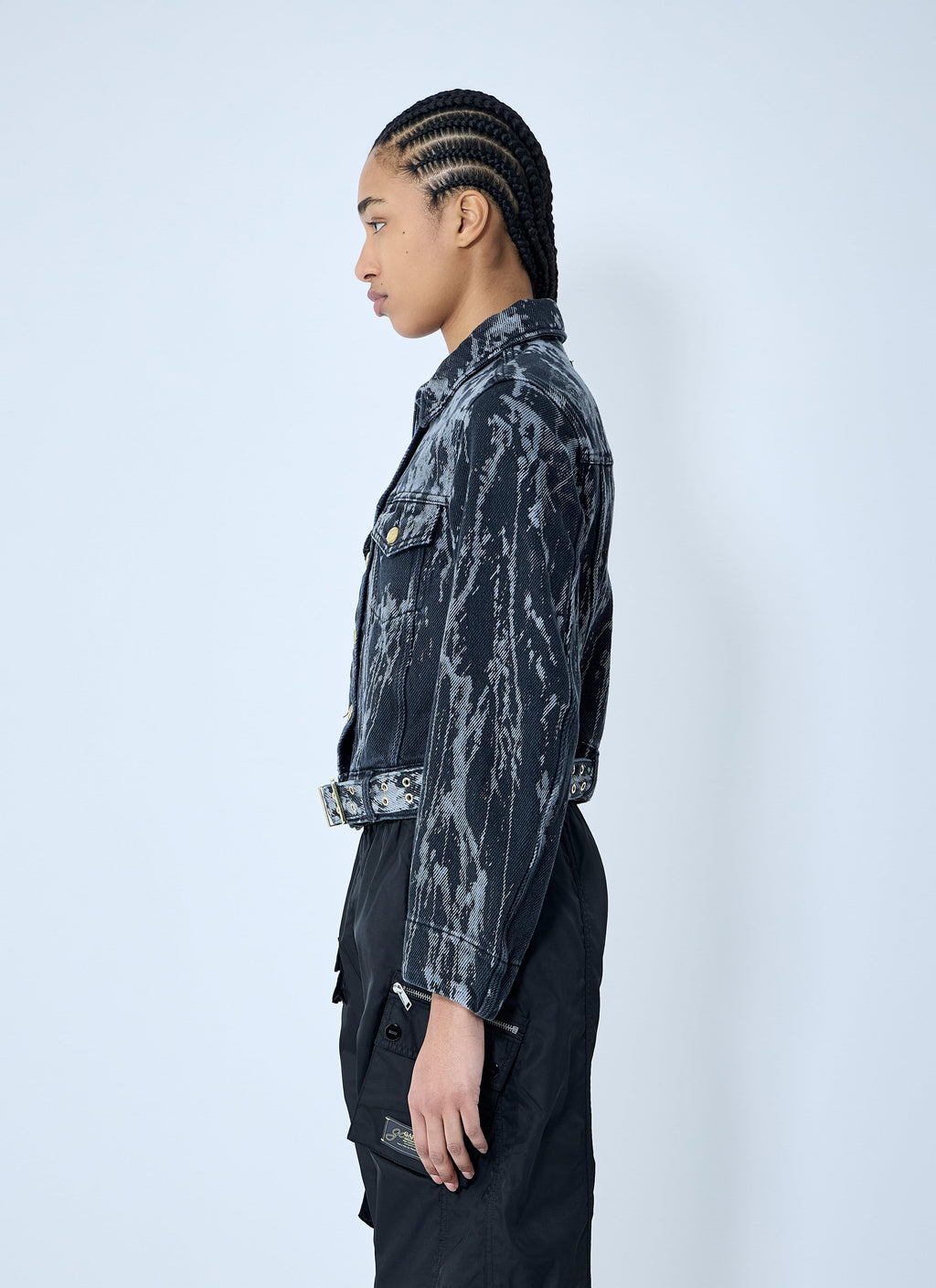 Ganni Women Heavy Denim Belted Jacket