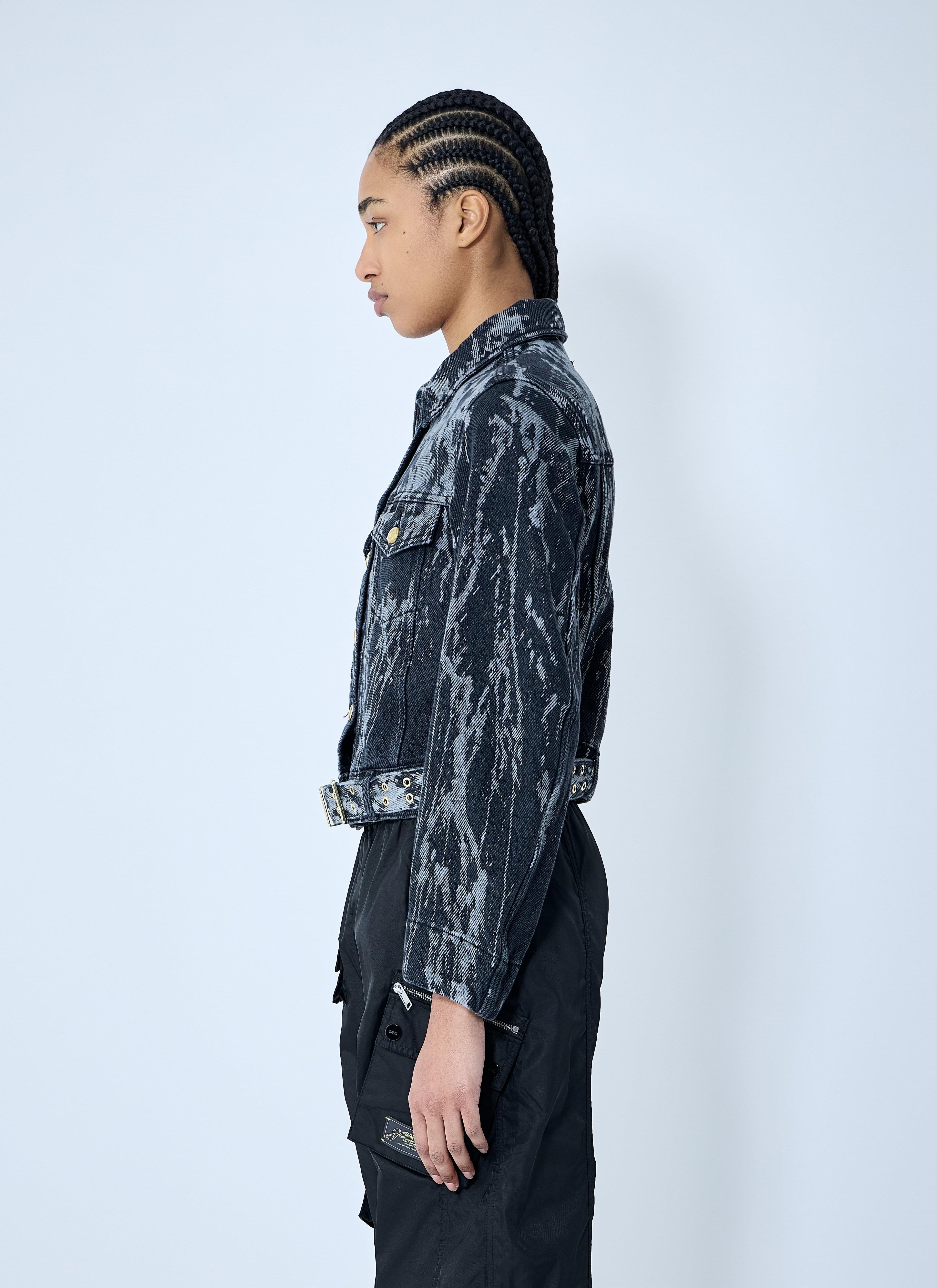 Ganni Women Heavy Denim Belted Jacket