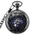 Gear Gun Metal Pocket Watch