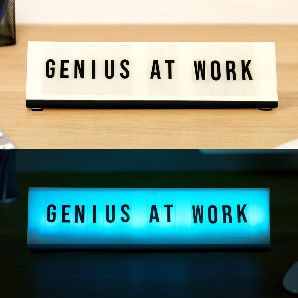 💡 Custom Light-Up Desk Plaque – Personalised LED Messages USB Office Boss Gift