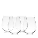 Vino Stemless Red Wine Glasses Set of 4