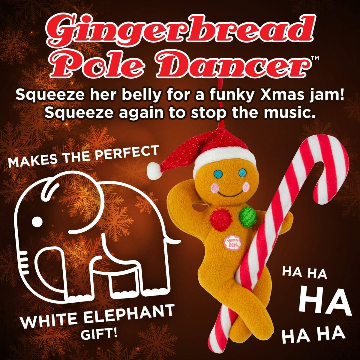 Tekky Naughty Gingerbread Pole Dancer Tree Ornament – Fun, Dirty Holiday Decor!