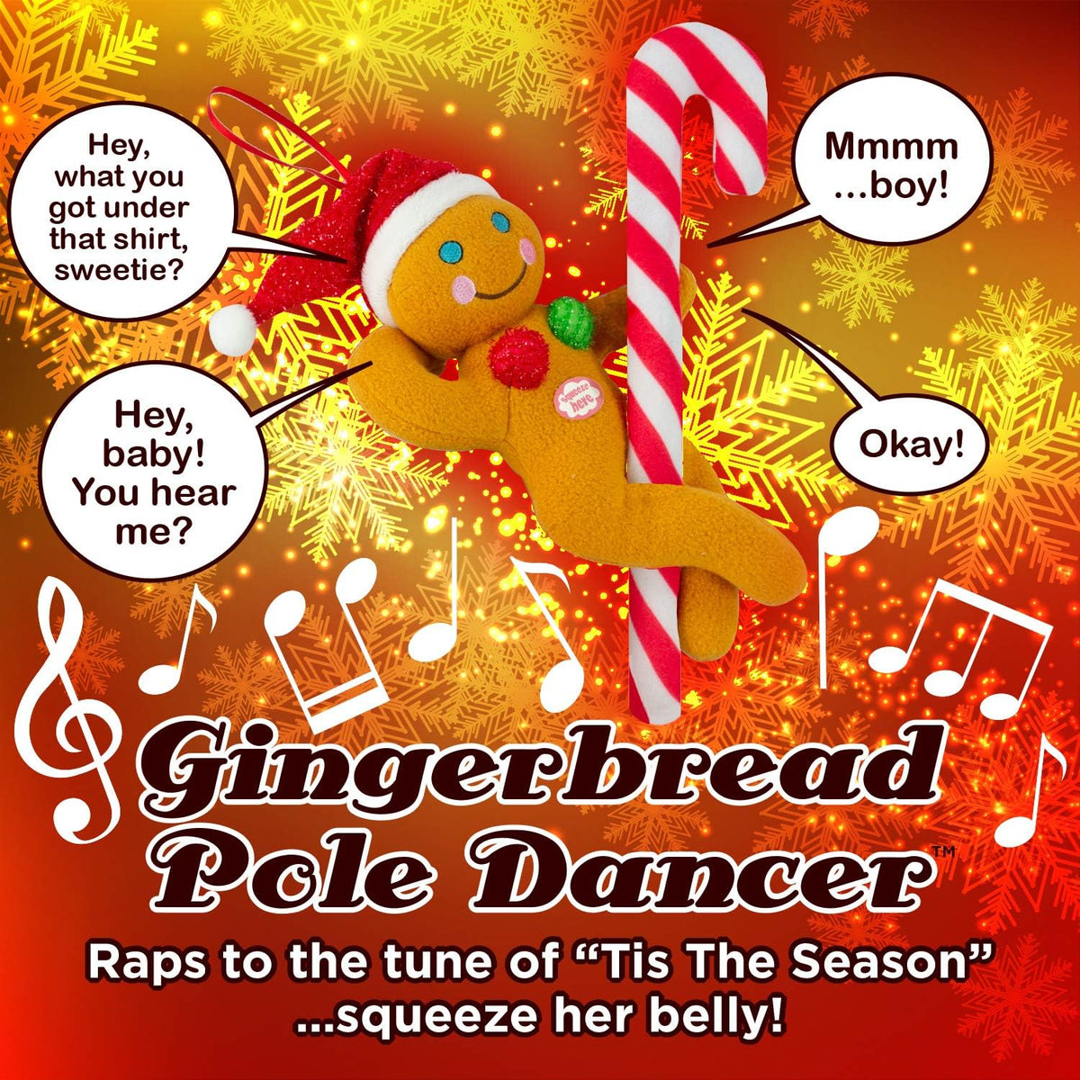 Tekky Naughty Gingerbread Pole Dancer Tree Ornament – Fun, Dirty Holiday Decor!
