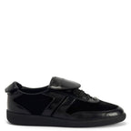 Giuseppe Zanotti League Men's Low-Top Sneakers in Leather & Velvet with Rubber Sole