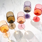 Reserve Nouveau Crystal Wine Glasses in Daybreak, Set of 4