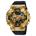Casio G-SHOCK Men's Black and Gold Dial Analog/Digital Watch Black Resin Strap Metal Bezel - GM-110G-1A9DR