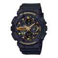 Casio G-SHOCK Men's Black and Gold Dial Analog Watch Black Resin Strap - GMA-S140M-1ADR