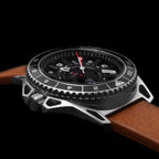 GMT-01 - Automatic GMT Watch with Italian Leather Strap