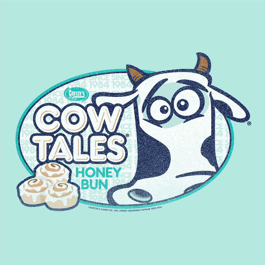 Goetze's® Cow Tales® Honey Bun Tee, Retro Candy Graphic T-Shirt