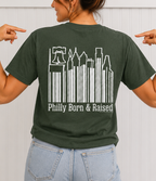 GOLDENBERG’S® PEANUT CHEWS® Philly Born & Raised Skyline Barcode Tee “Limited Edition” Philly Hometown Edition