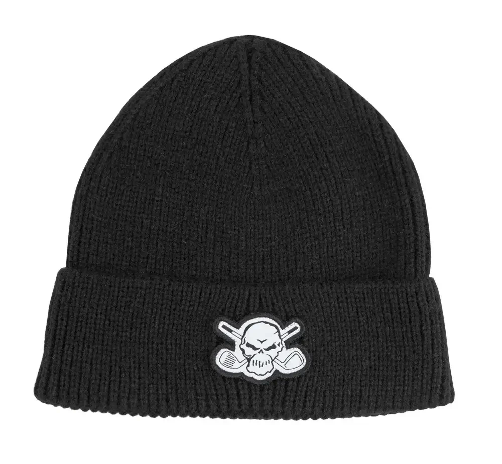 Cuffed Loose Knit Beanie (Black)