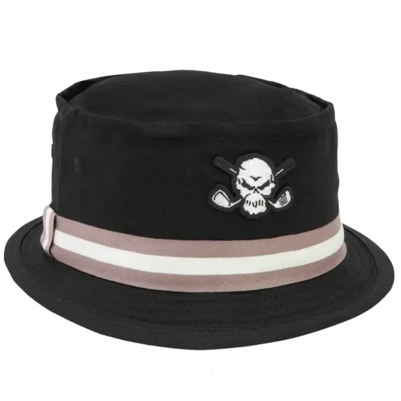 Premium Bucket Golf Hat w/ Skull (Black)