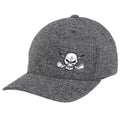 Skull Design Fitted Golf Hat (Dark Heather Grey)