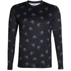 Golf Long Sleeve Undershirt with Skulls (Black/Charcoal)