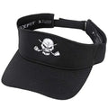 Golf Visor with Skull Design (Black)