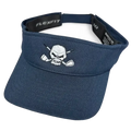 Golf Visor with Skull Design - Navy