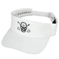 Golf Visor with Skull Design (White)