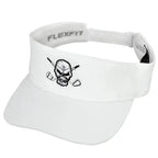 Golf Visor with Skull Design (White)
