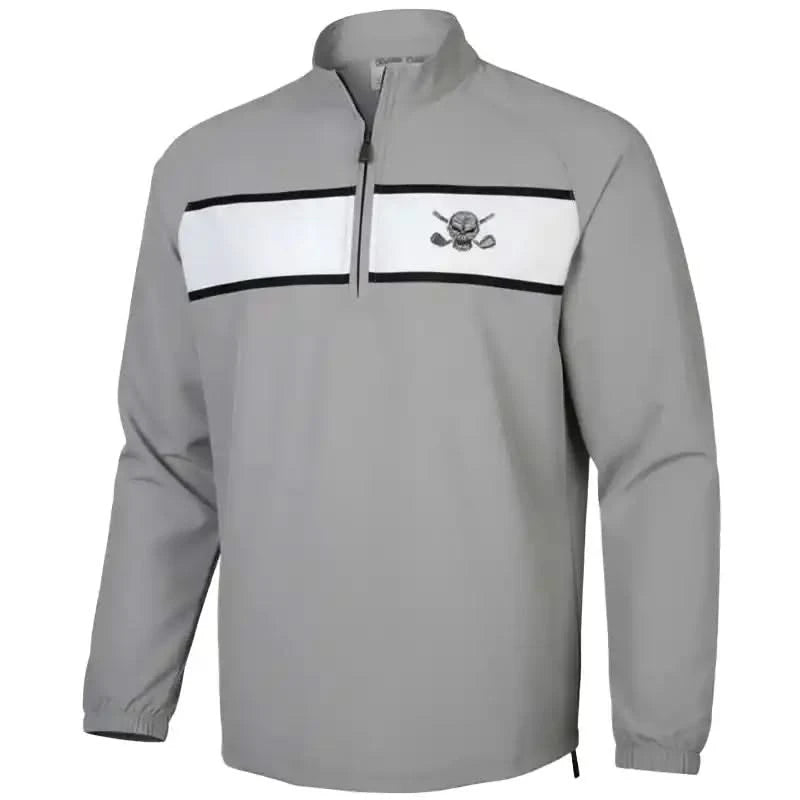 Windbreaker Quarter Zip Pull Over (Grey)