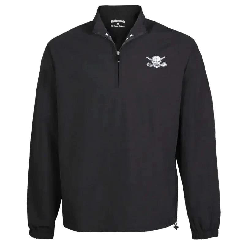 Windbreaker Quarter Zip Pull Over (Black)