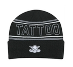 Cuffed 'Tattoo' Knit Beanie (Tattoo Black)