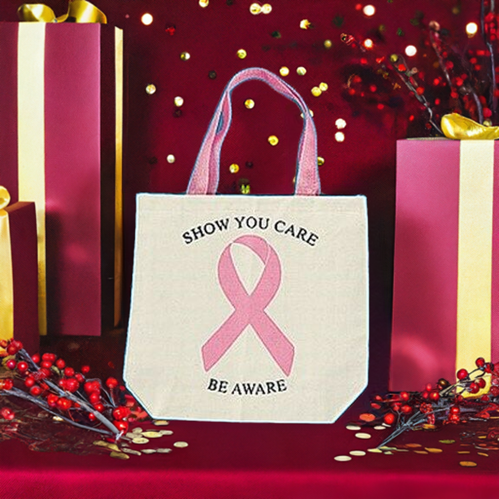 12-Pack Pink Breast Cancer Awareness Canvas Tote Bags – Wholesale Fundraiser Set 🎀👜