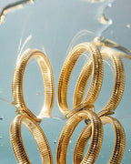 Flex Snake Chain Bracelet- Set of 3 (12mm wide)- Gold (Ships Mid July)