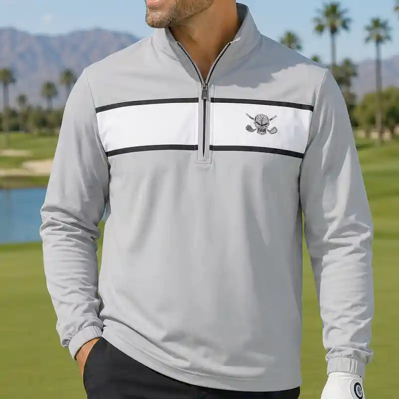 Windbreaker Quarter Zip Pull Over (Grey)