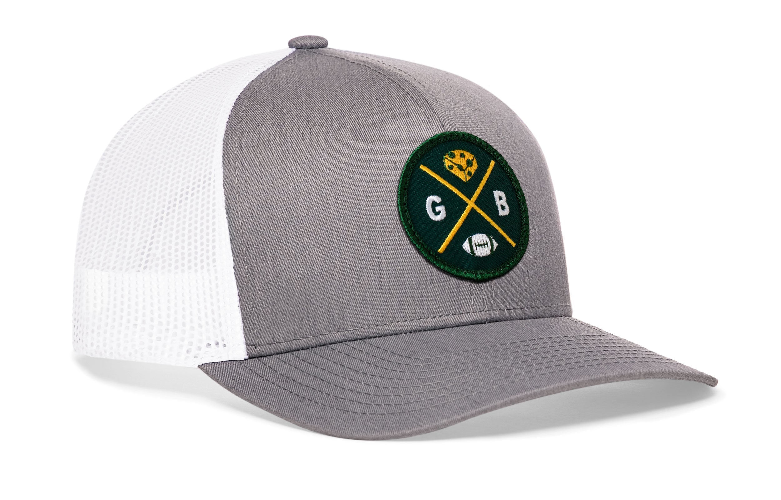Green Bay Trucker Hat  |  GB Cheese X Football Snapback