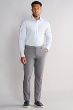 Leader Non-Iron Check // Grey Blue Tattersall