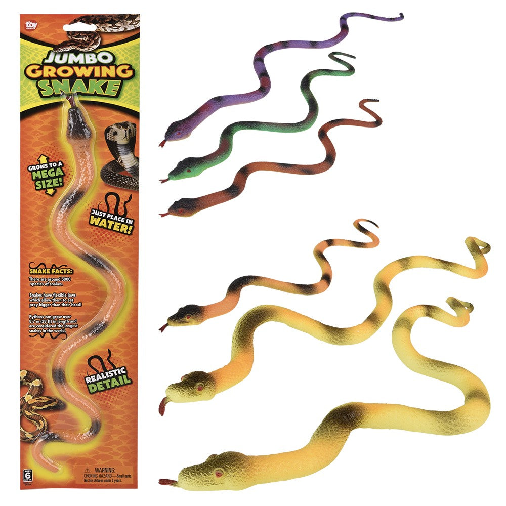 🐍 Grow Your Own Jumbo Snake Toy 💦 Expands 600% Gag Gift Party Favor Kids Fun