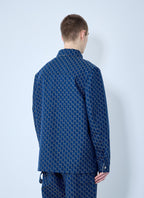 Gucci Men Cotton Jacquard Jacket With Gg Shadow