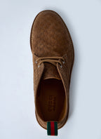 Gucci Men Gg Suede Boots