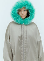 Gucci Women Satin Bomber Jacket