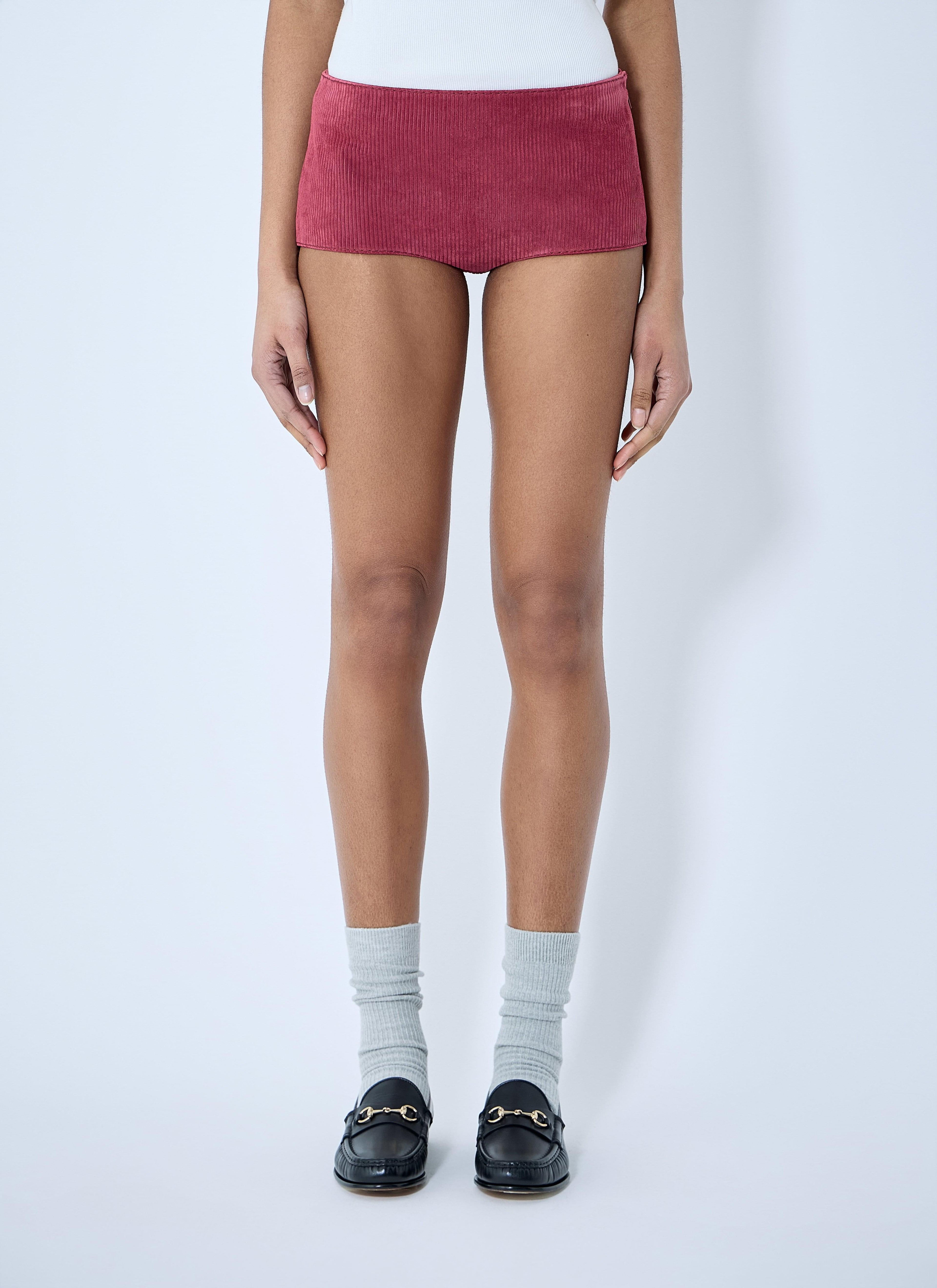Gucci Women Suede Mini Shorts