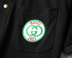 Gucci Black Collar T-Shirt – Luxury Cotton Comfort (Black)