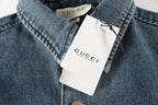 Gucci Denim bowling Blue shirt