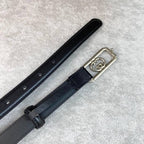 GUCCI Embellished coated-canvas and leather belt 'Black'